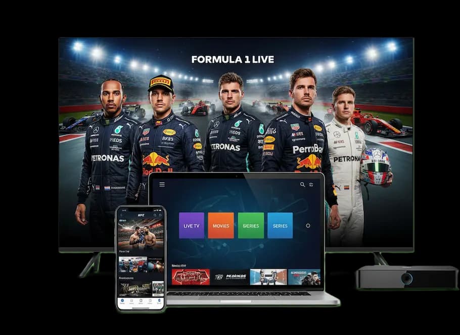 IPTV with box: pre-configured 4K IPTV box with a 12-month subscription